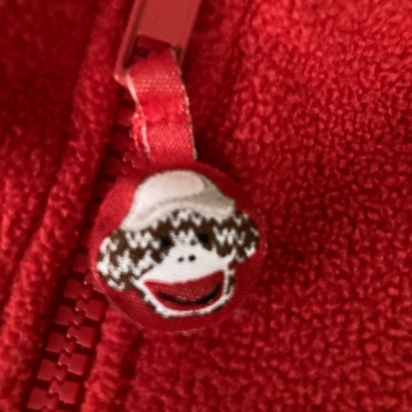 Nick & Nora Red SOCK MONKEY Footed Pajamas One Piece size medium. - Picture 9 of 12